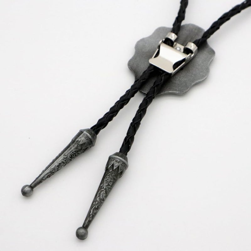 KECOL Western Letter Bolo Tie Cowboy Aalphabet A to Z Neckties Necklace for Men Women - Image 4